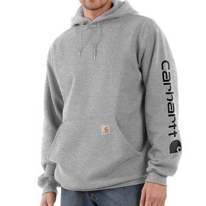 Carhartt Heather Grey Hoodie w/ Sleeve Logo
